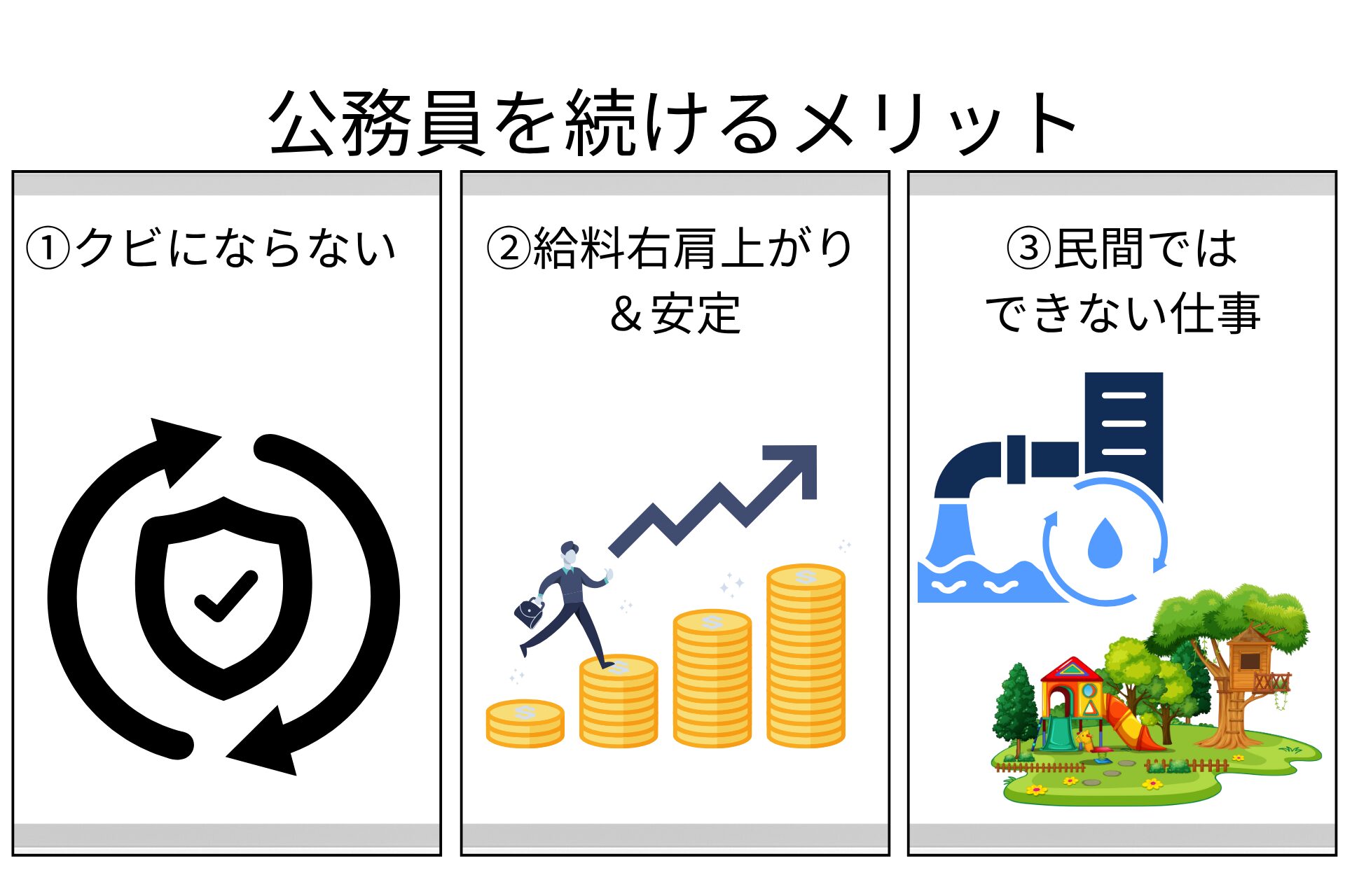 公務員を続けるメリット