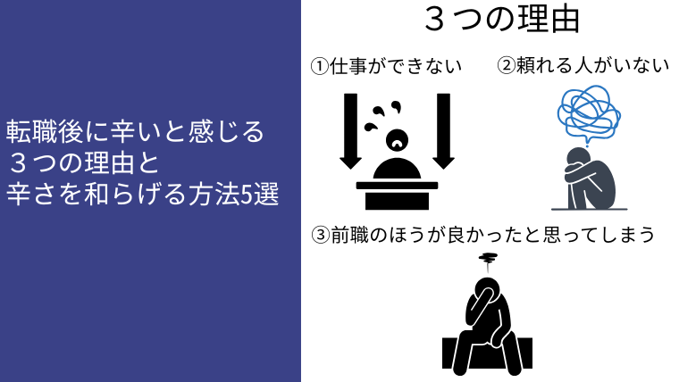 転職後辛いと感じる3つの理由と対策5選